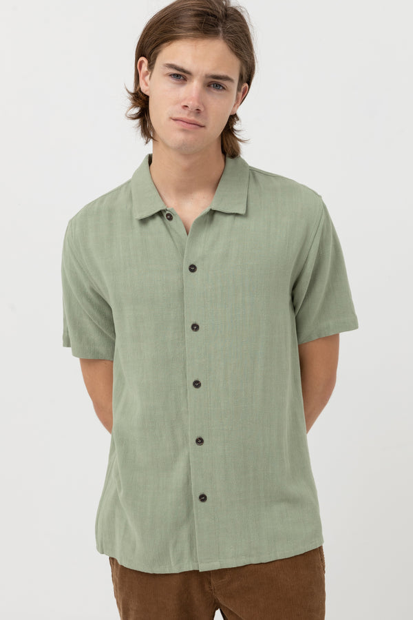 Rhythm Textured Linen Ss Shirt