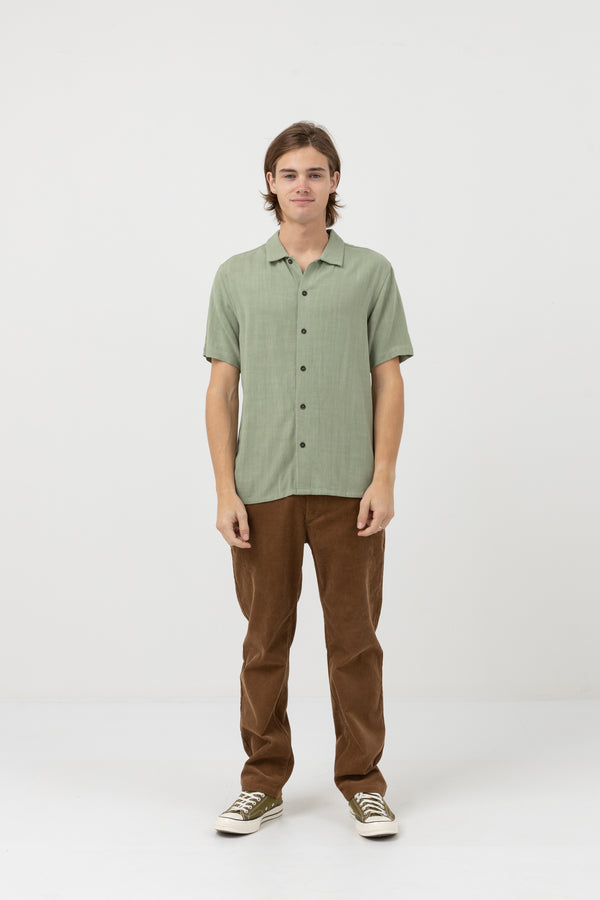 Rhythm Textured Linen Ss Shirt