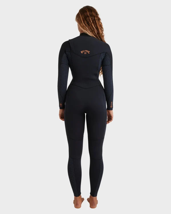 Womens 3/2 mm Synergy Natural Chest Zip Steamer Wetsuit