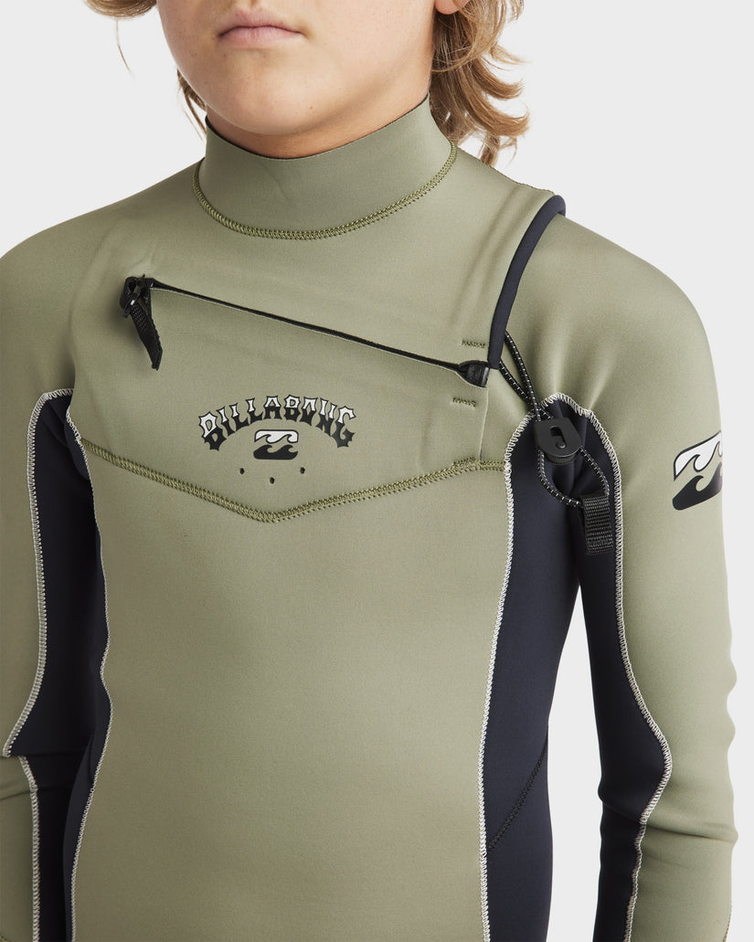 Billabong Boys 6-16 3/2mm Absolute Natural Chest Zip Steamer Wetsuit