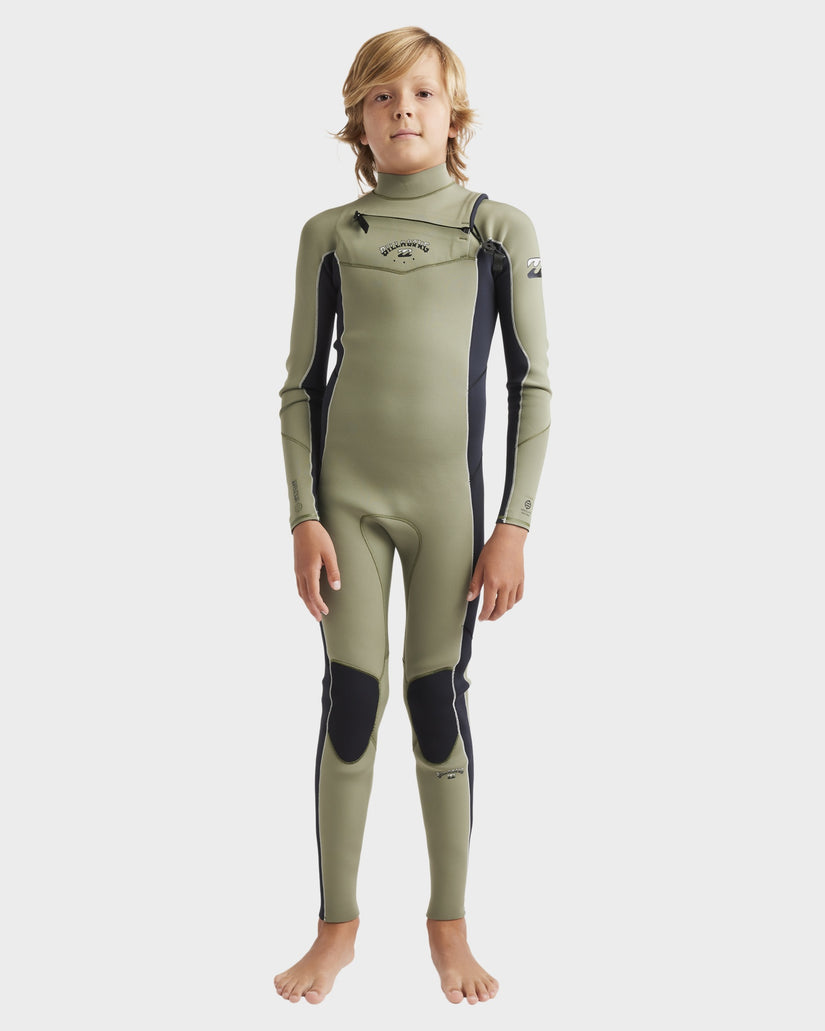 Billabong Boys 6-16 3/2mm Absolute Natural Chest Zip Steamer Wetsuit