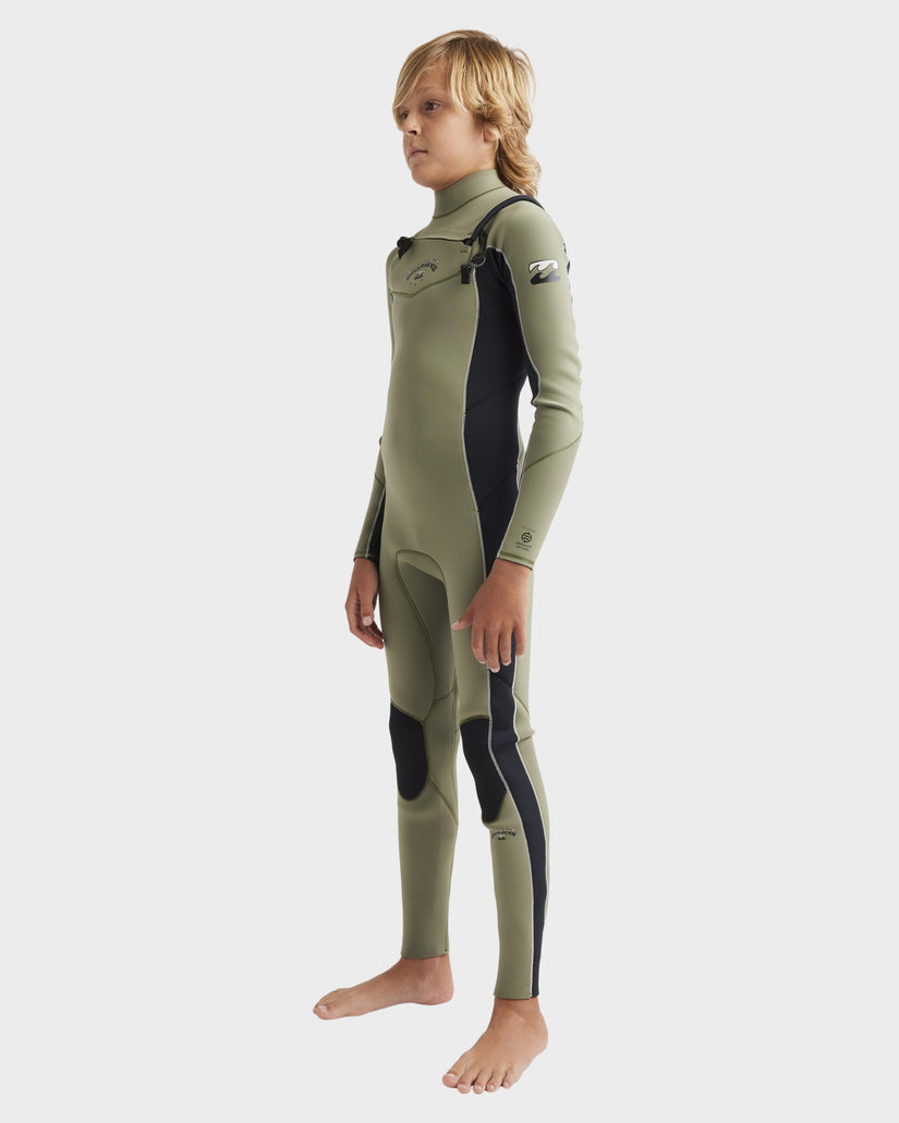 Billabong Boys 6-16 3/2mm Absolute Natural Chest Zip Steamer Wetsuit