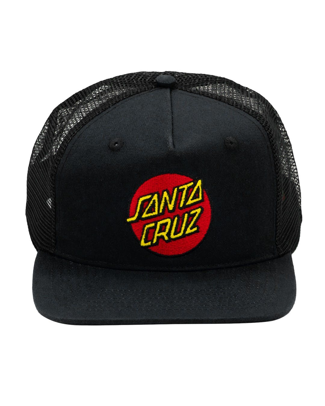 Santa Cruz Classic Dot Boys Curved Peak Snap Back Trucker