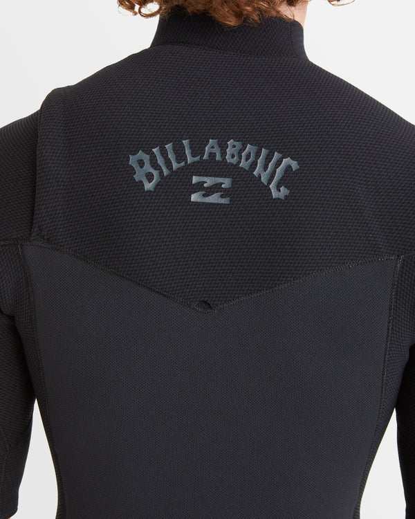 Billabong Mens 2/2mm Revo Natural Chest Zip Short Sleeve Steamer