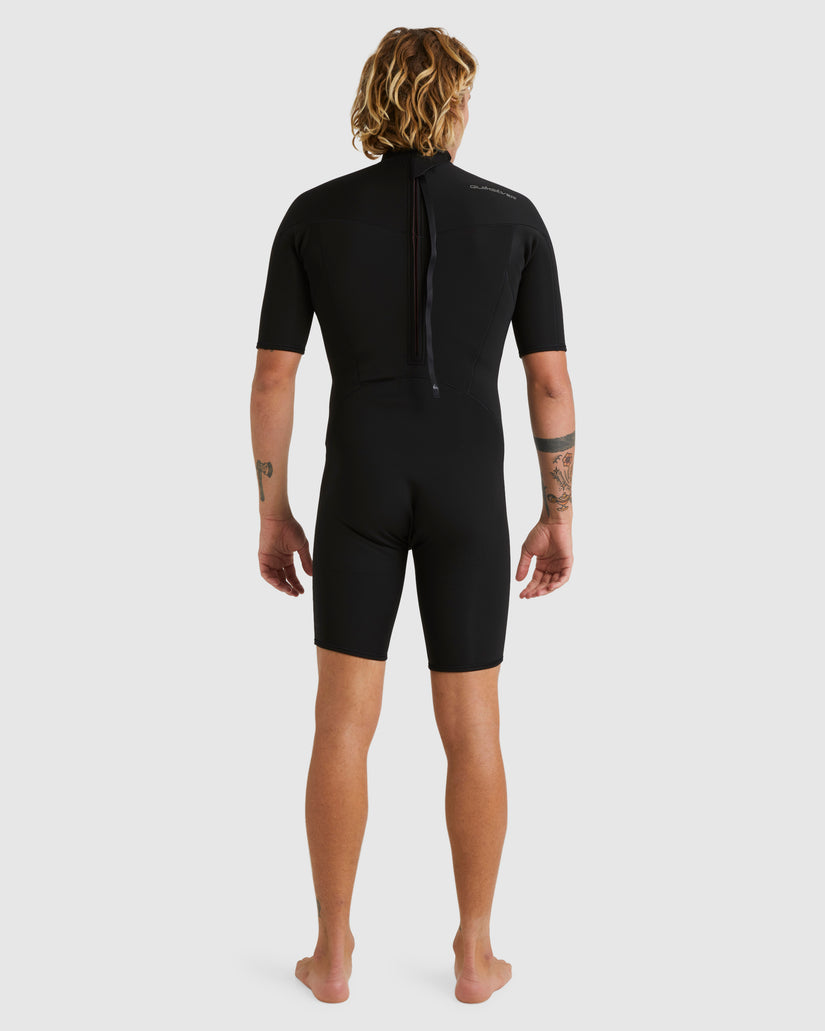 Quiksilver Mens 2/2mm Everyday Sessions Short Sleeve Back Zip Springsuit