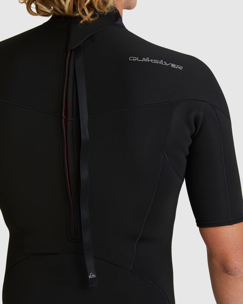 Quiksilver Mens 2/2mm Everyday Sessions Short Sleeve Back Zip Springsuit