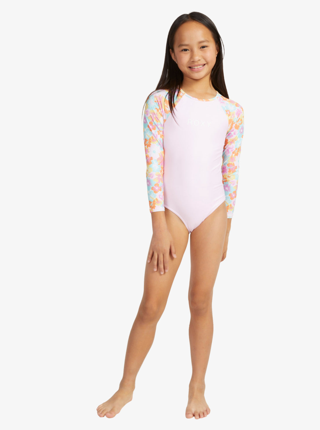 Roxy Girls 6-16 Floraya Long Sleeve One-Piece Rash Vest