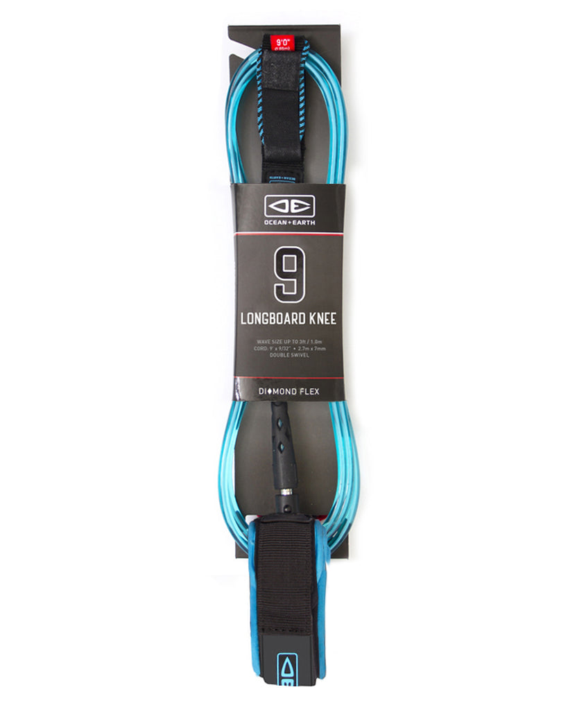O&E Longboard Regular Knee Moulded Leash 9ft