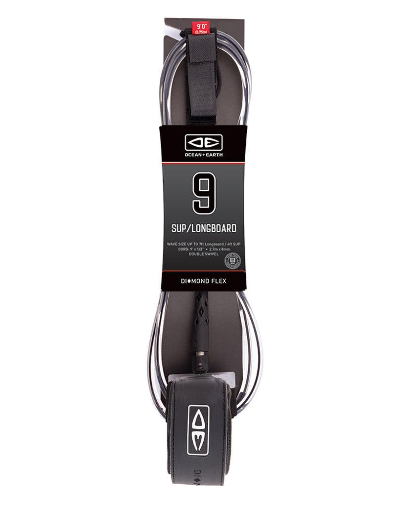 O&E Regular SUP/ Longboard Moulded Leash 9ft