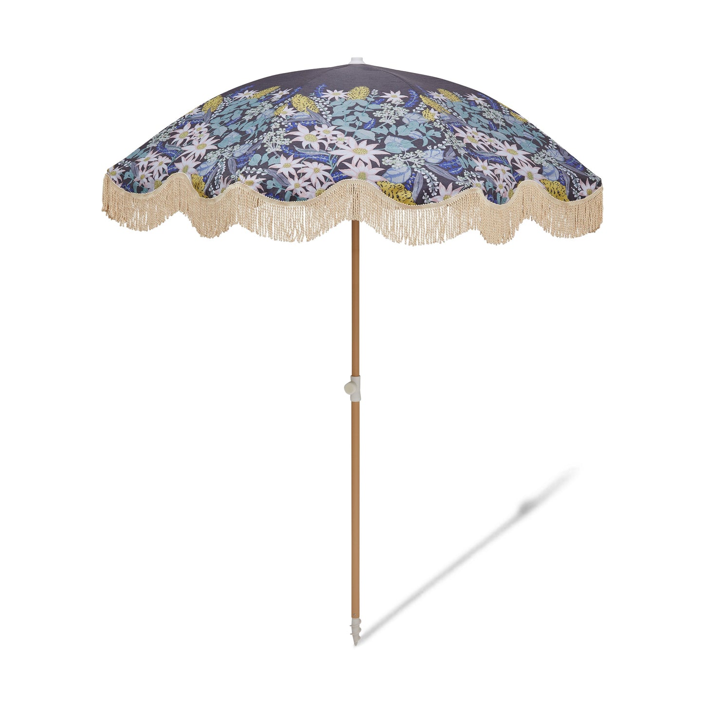 Salty Shadows Beach Umbrella - Flora