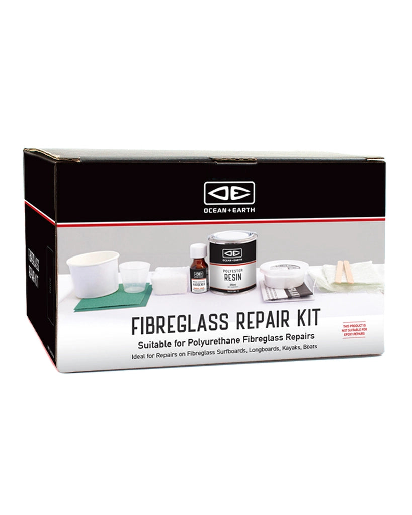 Surfboard fibreglass shop repair kit