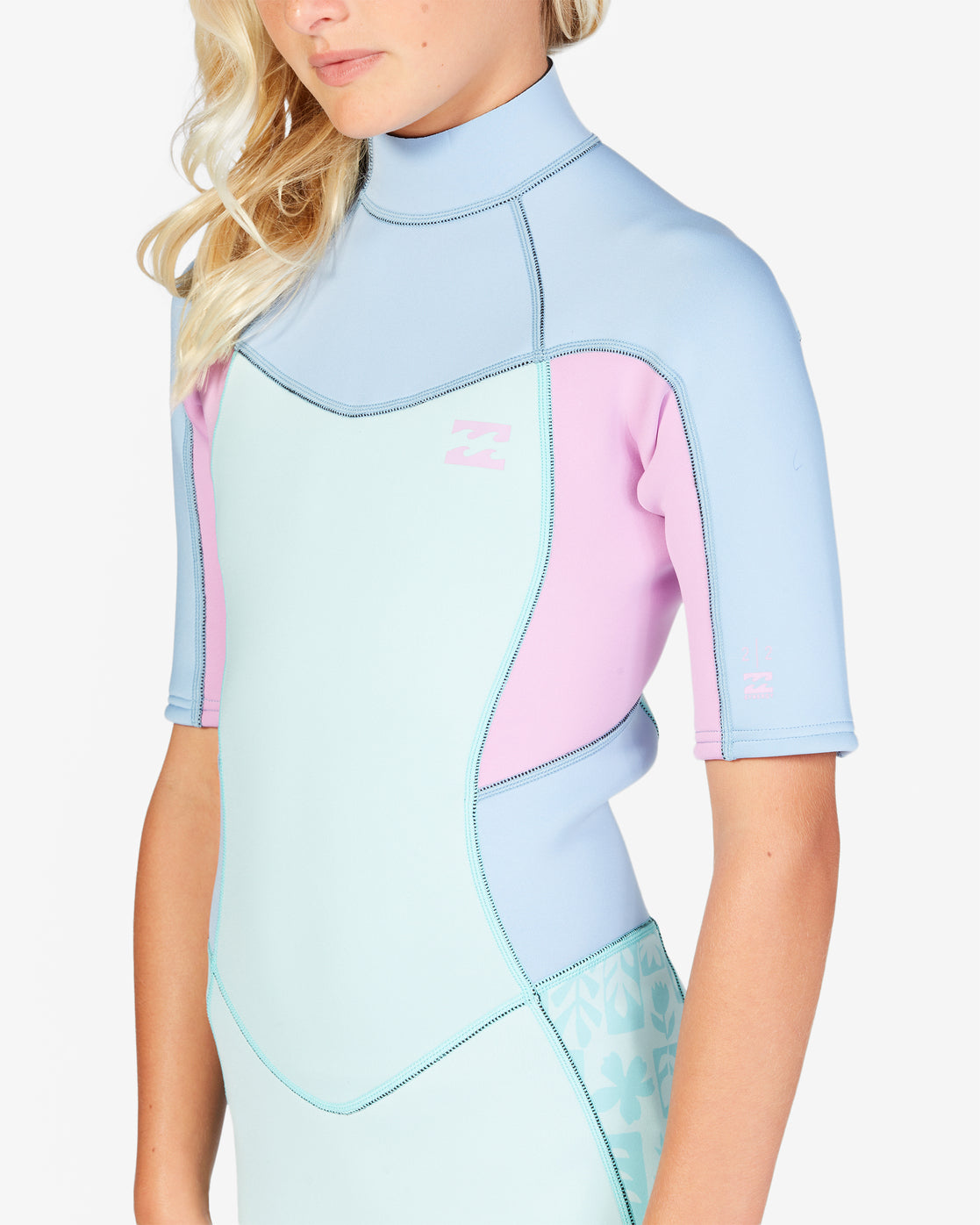 Billabong Girls' 2/2 Synergy Back Zip Short Sleeve Springsuit