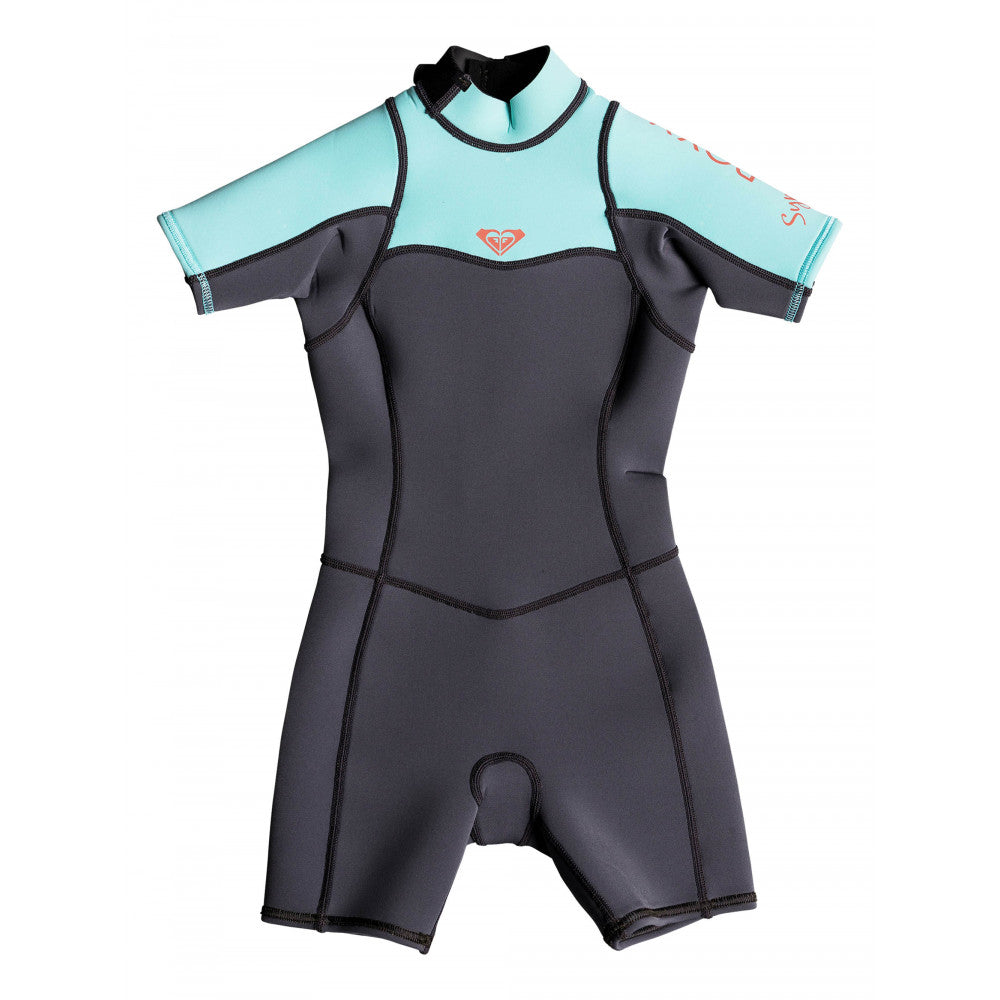 ROXY GIRLS 2-7 2/2MM SYNCRO SERIES SHORT SLEEVE BACK ZIP FLT SPRING