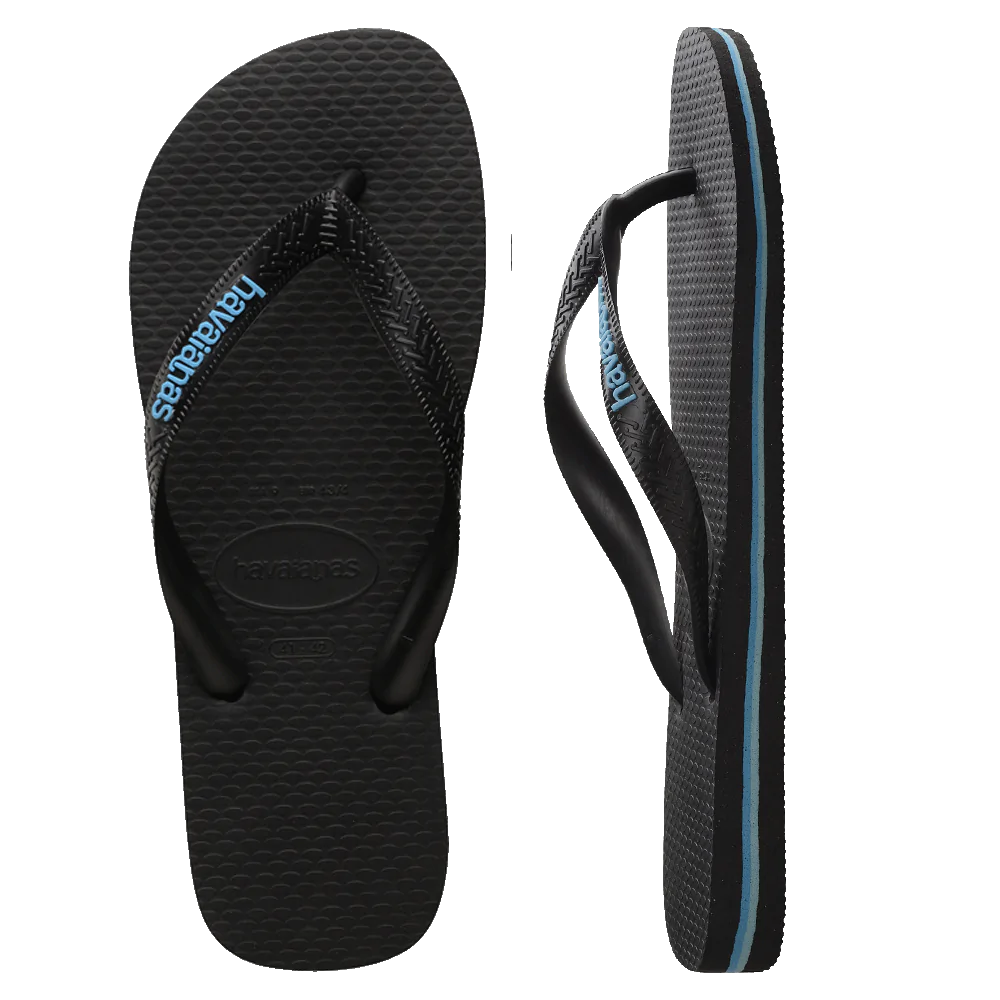 Mens Rubber Logo Thongs
