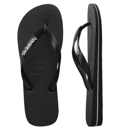 Mens Rubber Logo Thongs