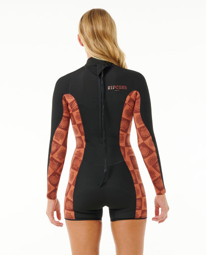 Ripcurl Womens Dawn Patrol 2mm Long Sleeve Springsuit - Rust
