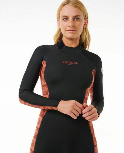 Ripcurl Womens Dawn Patrol 2mm Long Sleeve Springsuit - Rust