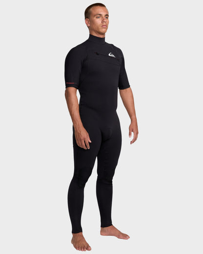 QUIKSILVER Mens 2/2mm Highline Short Sleeve Chest Zip Wetsuit