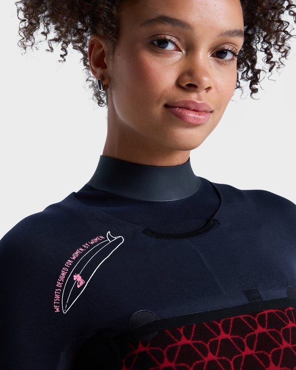 Roxy Womens 3/2mm Swell Natural Chest Zip Wetsuit