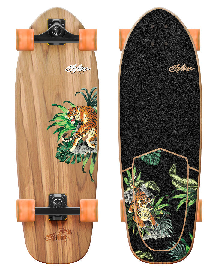 Psyched Tiger Surf Skate 31"