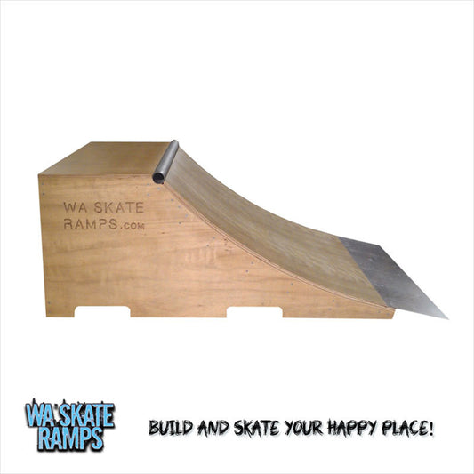 WA Skate Ramps - Quarter Pipe Skate Ramp 2 Ft High X 8 Ft Wide