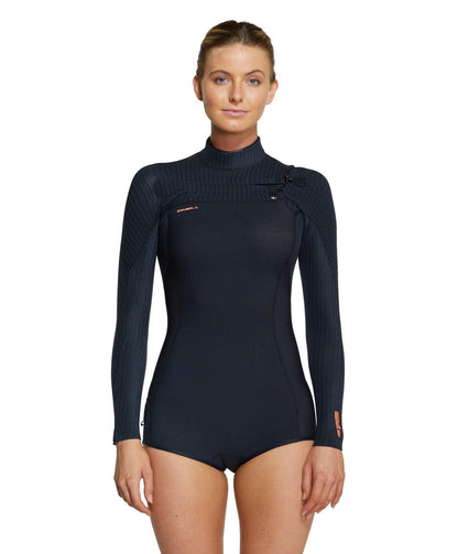 O'Neill Women's HyperFreak Long Sleeve Spring Suit 2mm Wetsuit - Black