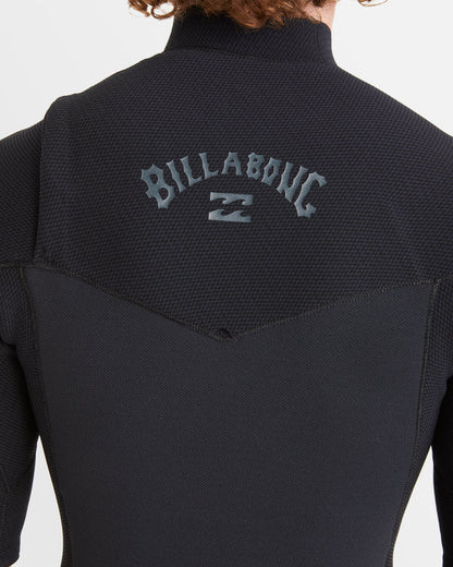 Billabong Mens 2/2mm Revo Natural Chest Zip Short Sleeve Steamer