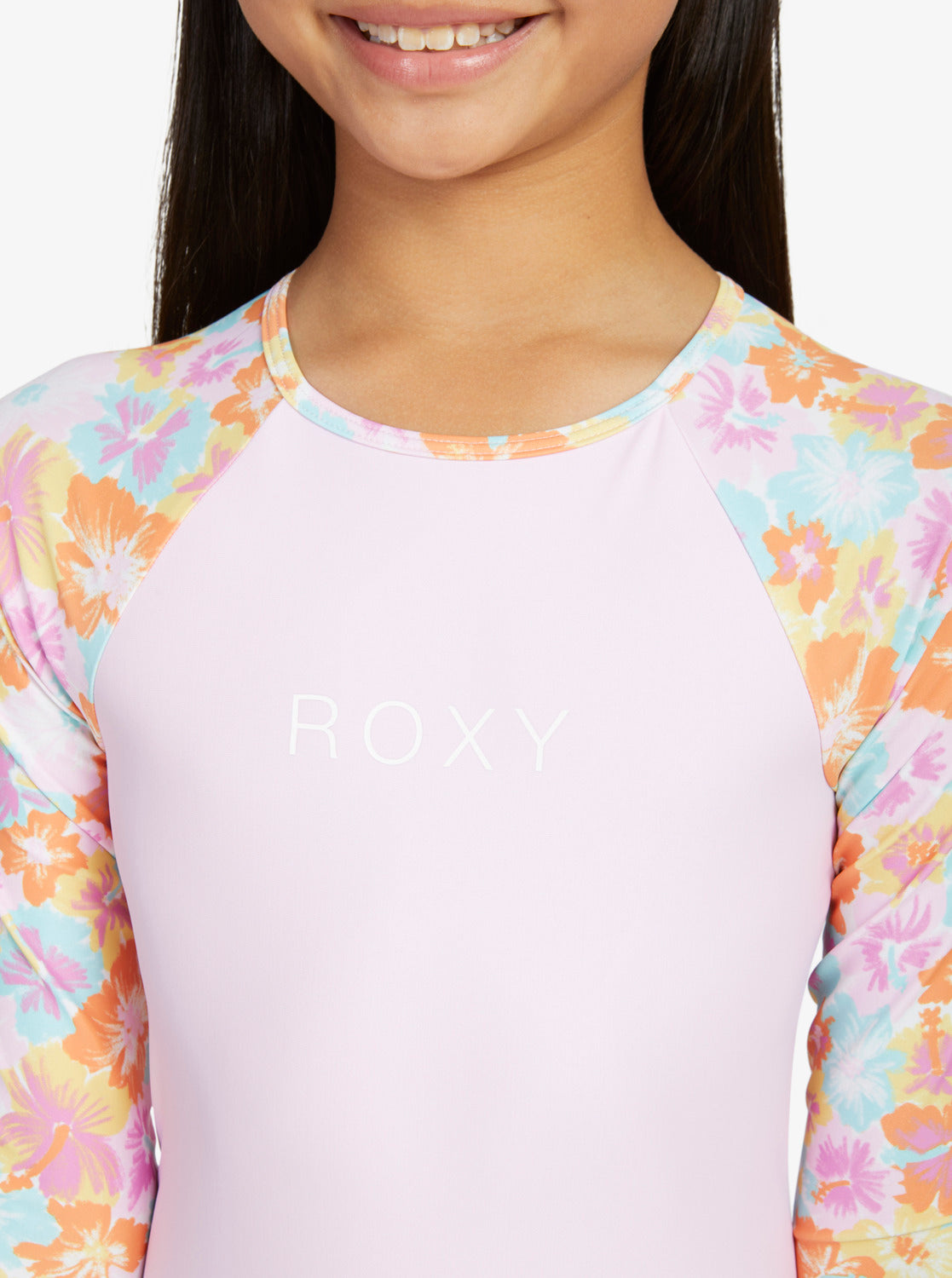 Roxy Girls 6-16 Floraya Long Sleeve One-Piece Rash Vest