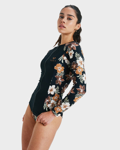 Roxy Womens Zip Through Long Sleeve UPF 50 Rash Vest