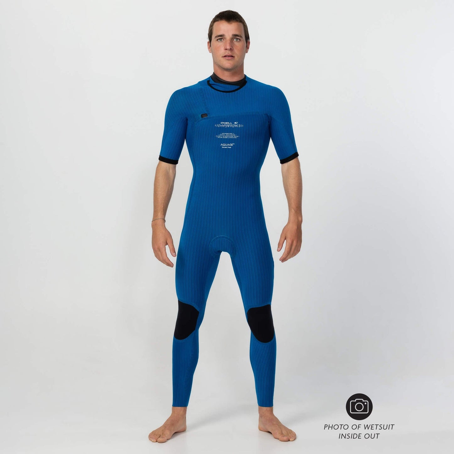 O'Neill HyperFreak 2mm Short Arm Steamer Chest Zip Wetsuit - Black