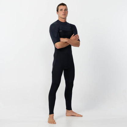 O'Neill HyperFreak 2mm Short Arm Steamer Chest Zip Wetsuit - Black
