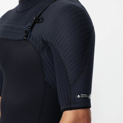 O'Neill HyperFreak 2mm Short Arm Steamer Chest Zip Wetsuit - Black