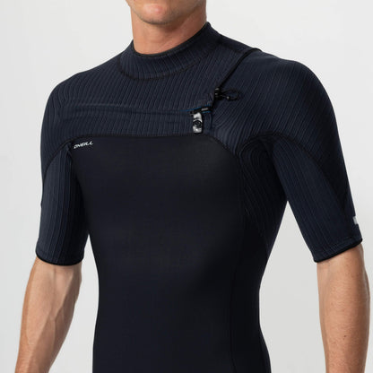 O'Neill HyperFreak 2mm Short Arm Steamer Chest Zip Wetsuit - Black