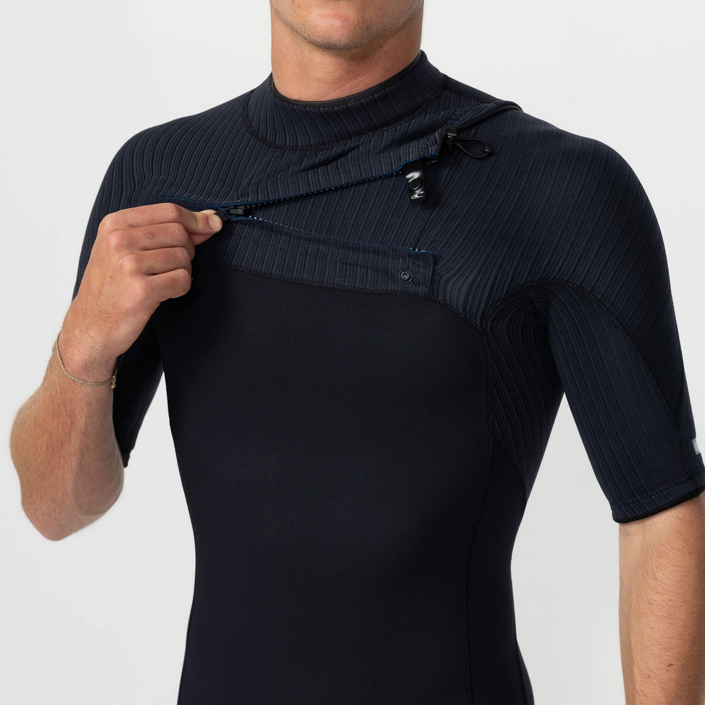 O'Neill HyperFreak 2mm Short Arm Steamer Chest Zip Wetsuit - Black