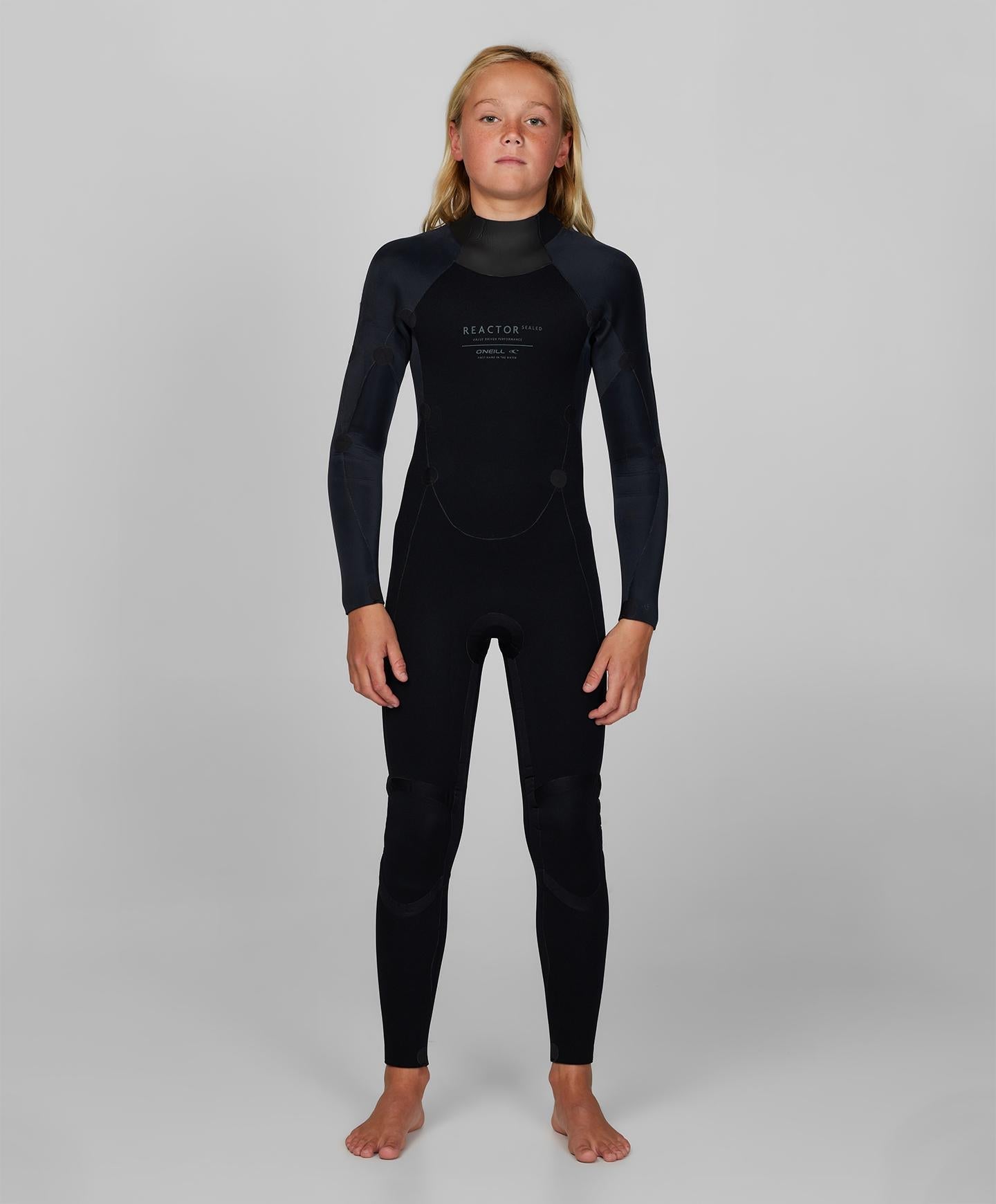 O'Neill Kid's Reactor 3/2mm GBS Steamer Wetsuit - Black