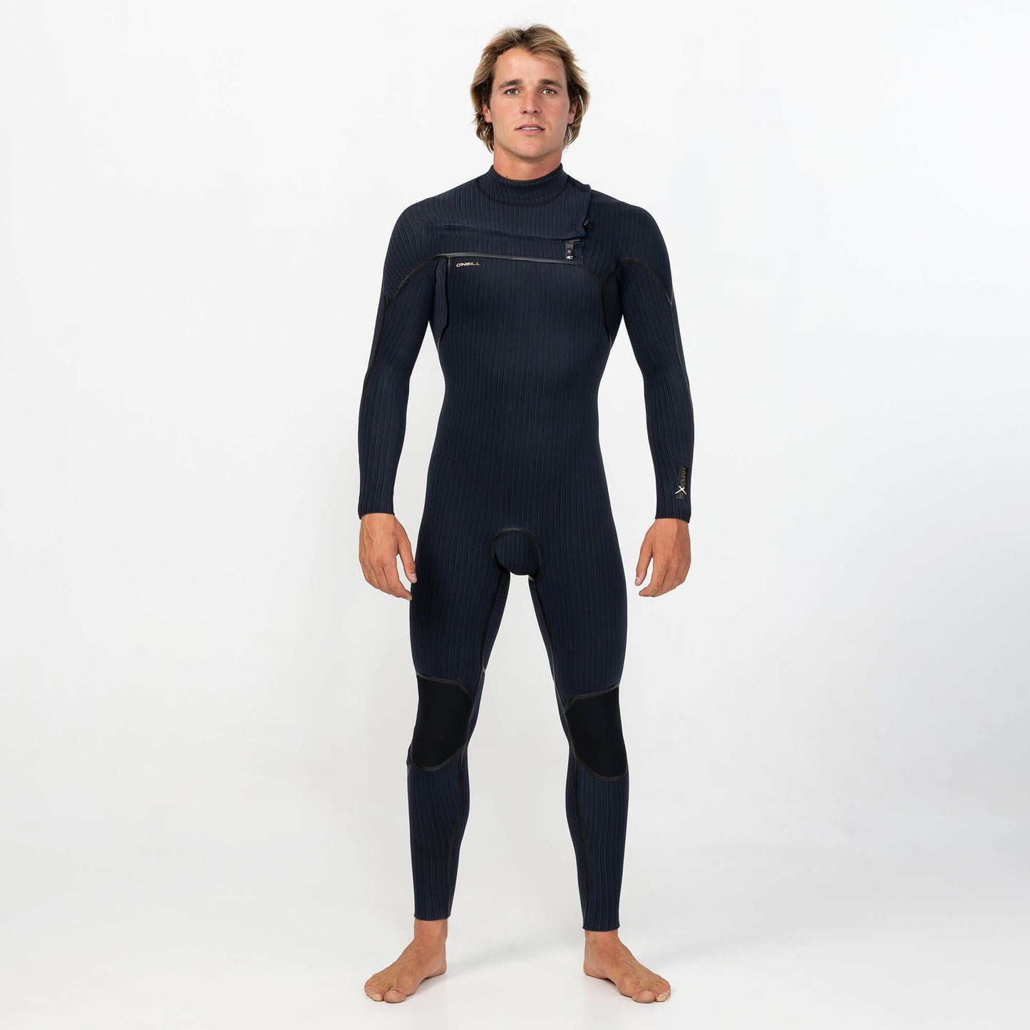 O'Neill Men's HyperX 3/2mm Stitchless Steamer Chest Zip - Black