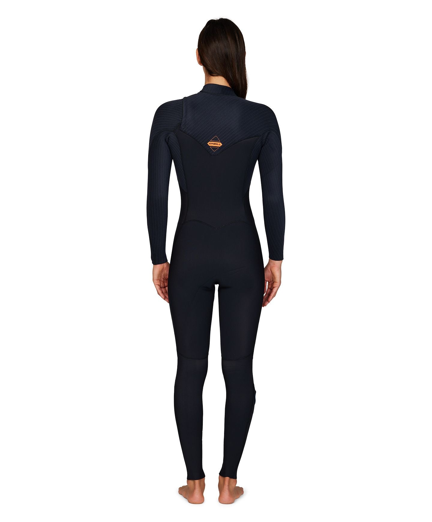 O'Neill Womens HyperFreak 3/2+ Steamer Chest Zip Wetsuit - Black