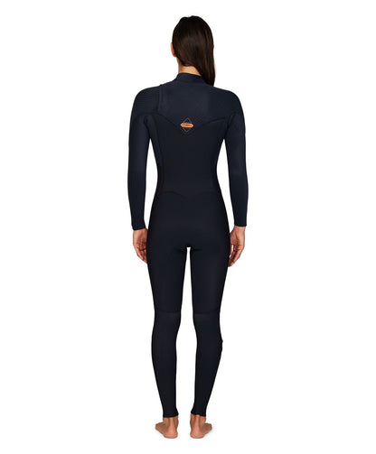 O'Neill Womens HyperFreak 3/2+ Steamer Chest Zip Wetsuit - Black