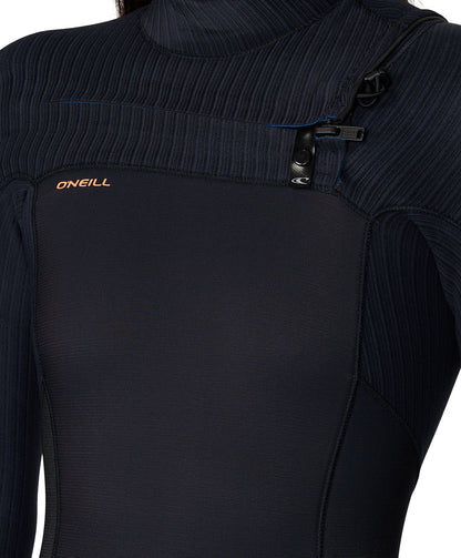 O'Neill Womens HyperFreak 3/2+ Steamer Chest Zip Wetsuit - Black