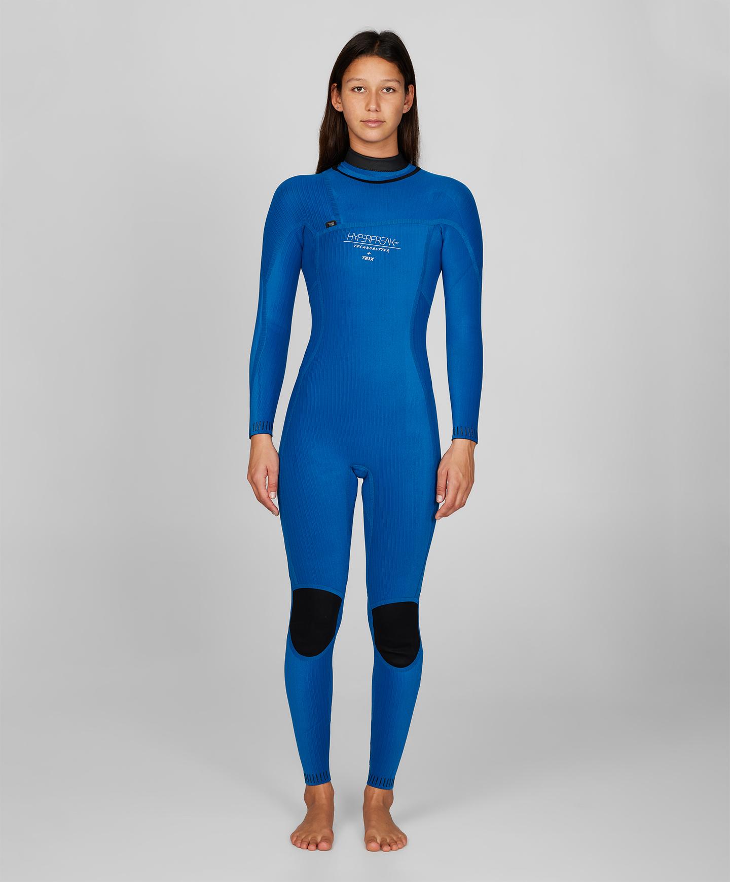 O'Neill Womens HyperFreak 3/2+ Steamer Chest Zip Wetsuit - Black