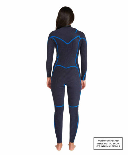 O'Neill Womens HyperFreak 4/3+ Steamer Chest Zip Wetsuit - Black