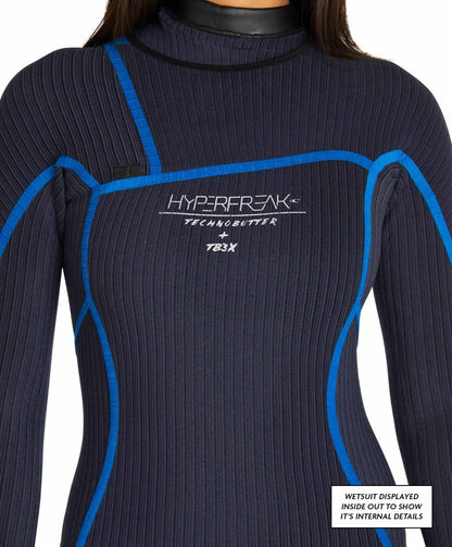 O'Neill Womens HyperFreak 4/3+ Steamer Chest Zip Wetsuit - Black