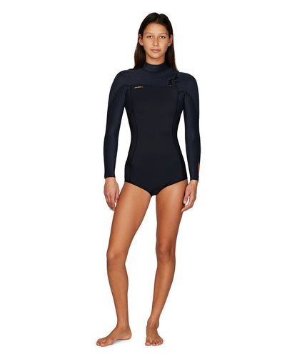 O'Neill Women's HyperFreak Long Sleeve Spring Suit 2mm Wetsuit - Black