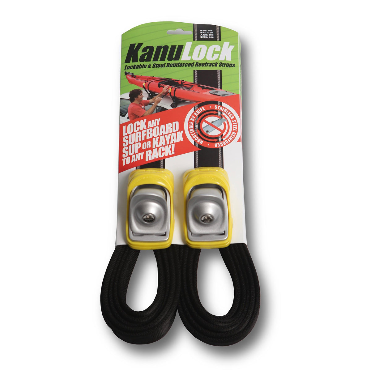 KANULOCK 4.0M / 13FT LOCKABLE TIE-DOWN STRAPS